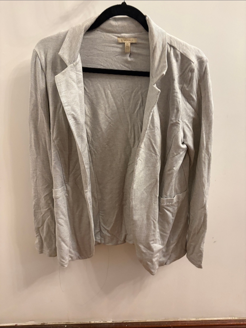 Bordeaux Light Gray Open-Front Blazer